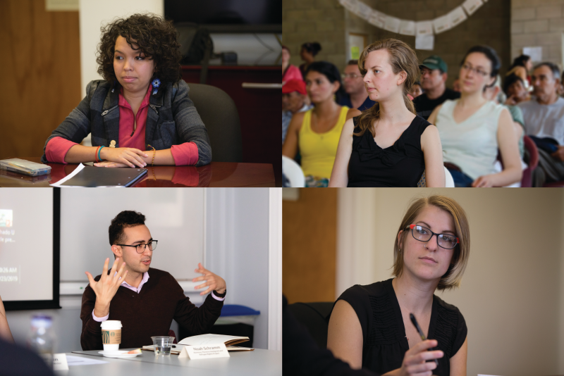 Clockwise from top right: UWCHR student research alumni Angie Tamayo, Clare Morrison, Danielle Lankhaar, and Noah Schramm.